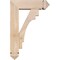 Ekena Millwork Merced Arts and Crafts Smooth Bracket w/ Offset Brace, Douglas Fir, 5 1/2"W x 16"D x 24"H BKT0604X16X24MRC03SDF - alternate 2